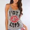 Obey The Hot Lips Track Tank in Gray - Lyst