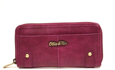 Ollie & Nic Georgia Zip Around Purse Pink in Pink - Lyst