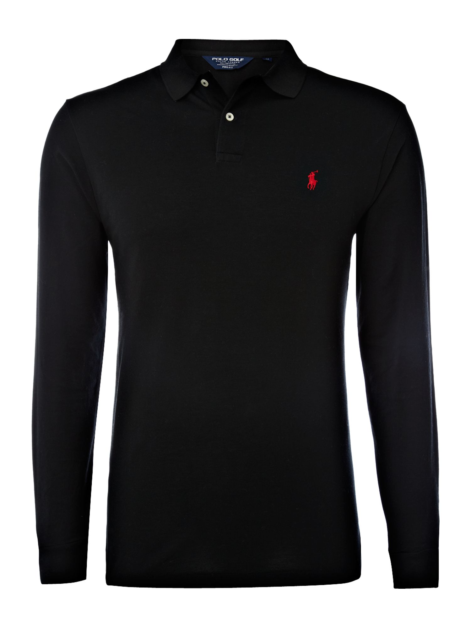 Polo Ralph Lauren Golf Long Sleeve Pro Fit Polo Shirt in Black for Men