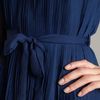 Sodamix Navy Pleated Dress in Blue (navy) - Lyst