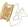Stella Mccartney Satinlined Perforated Box Clutch in Gold - Lyst