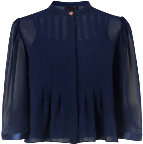 Ted Baker Daery Top in Blue (dark blue) - Lyst
