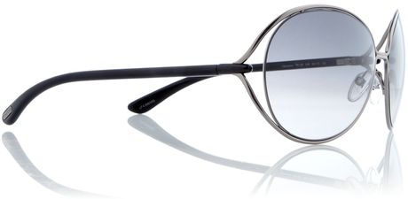 Tom Ford Clemence Sunglasses in Silver (gunmetal) - Lyst
