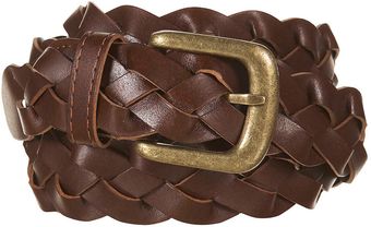  Brown Wide Plait Belt 