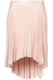 Topshop Pleated Dip Back Skirt - Lyst