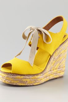 Tory Burch Linley Espadrille Wedge Mustard - Lyst