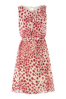  Polka  Dress on Topshop Red Polka Dot Chiffon Dress By Wal G