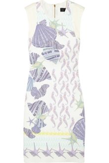 Versace Seaprint Scubajersey Dress - Lyst