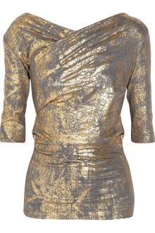 Vivienne Westwood Anglomania Priestess Metallic Stretchjersey Top - Lyst