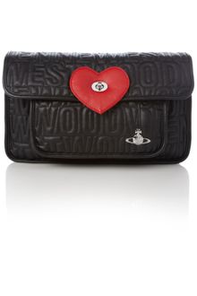 Vivienne Westwood Embossed Heart Crossbody Bag - Lyst
