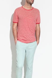 Zara Striped Linen Tshirt - Lyst