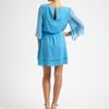 Alice + Olivia Petunia Silk Dress in Blue - Lyst