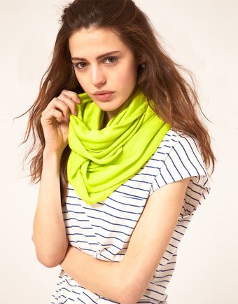  Pin Neon Green Cashmere Scarf 