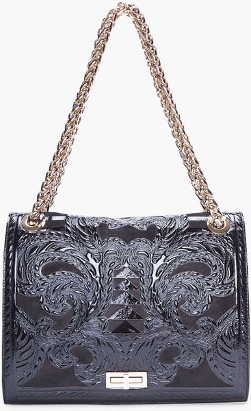 Balmain Black Ultimate Embossed Shoulder Bag in Black - Lyst