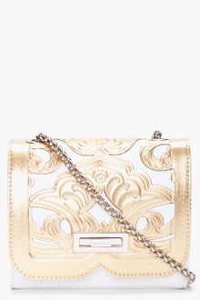Balmain Gold Tone Ultimate Embossed Shoulder Bag - Lyst