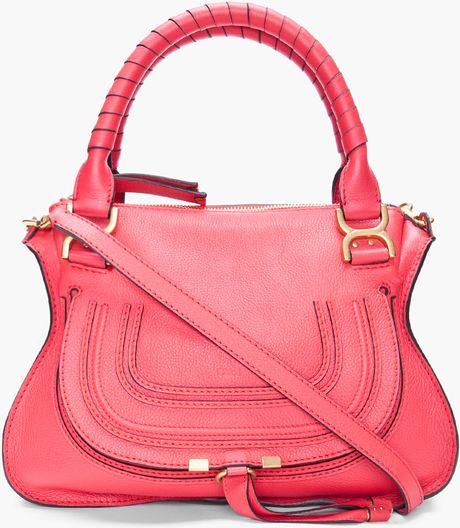 Chloé Red Marcie Shoulder Bag in Red - Lyst