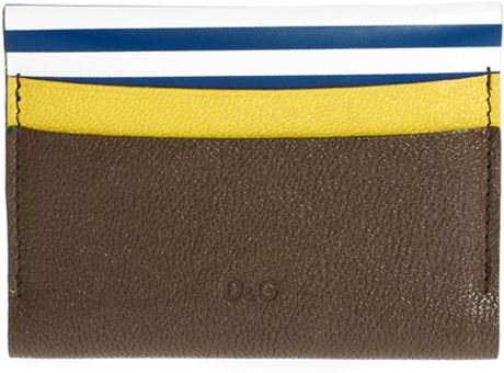 D&g Dg Leather Cardholder in Blue for Men - Lyst