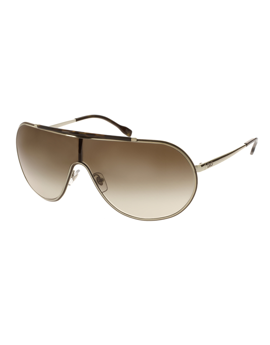 Dolce & Gabbana Dg Visor Sunglasses in Brown for Men Lyst