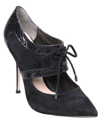  Baxter D Lace Tie Point Mary Jane Court Shoes 