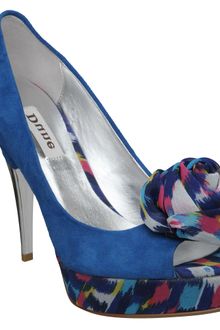 Dune Dream D Chiffon Print Corsage Peep Courts - Lyst
