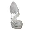 Dune Hearty Asymetric Swirl Diamante Sandals in Gray (silver) - Lyst