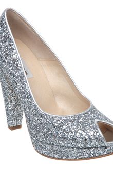 Dune Whirl D Glitter Peep Toe Platform Court Shoes - Lyst