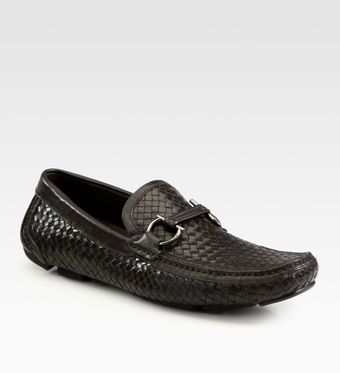 Ferragamo Leather Drivers - Lyst