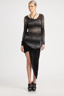 Helmut Lang Distorted Knit Pullover - Lyst