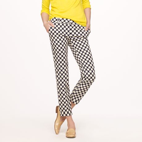 J.crew Café Capri in Pop Art Polka Dot in Blue (navy) - Lyst