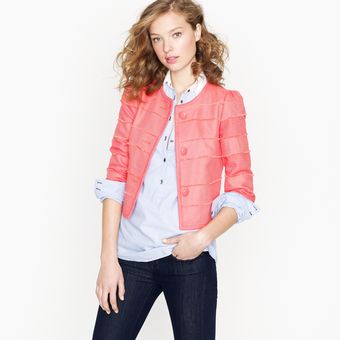  Cropped Fray Jacket 