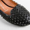 Jeffrey Campbell Martini Studded Flat with Spikes Black in Black - Lyst