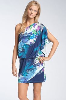Jessica Simpson One Shoulder Jersey Minidress - Lyst
