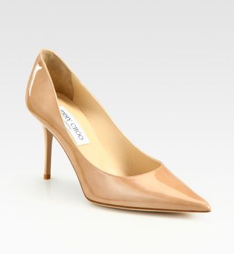  Agnes Patent Leather Point Toe Pumps 