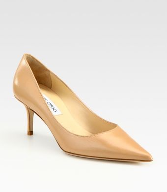  Kid Leather Point Toe Pumps 