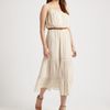 Joie Silk Pintuck Dress in Beige - Lyst