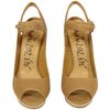 Lanvin Embossed Leather Sandal in Camel in Brown (camel) - Lyst