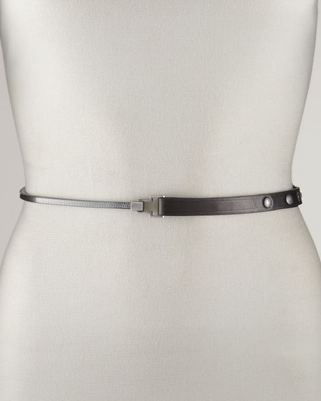 Lanvin Serpentine Chain Belt  in Silver - Lyst