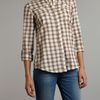 Linea Weekend Checked Shirt in Beige (coral) - Lyst