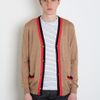 Marc Jacobs Marc Jacobs Mens Contrast Collar Cardigan in Beige for Men - Lyst