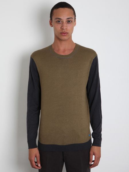 Marc Jacobs Marc By Marc Jacobs Mens Silk Cotton Cashmere Crew Neck in Brown for Men (green) - Lyst