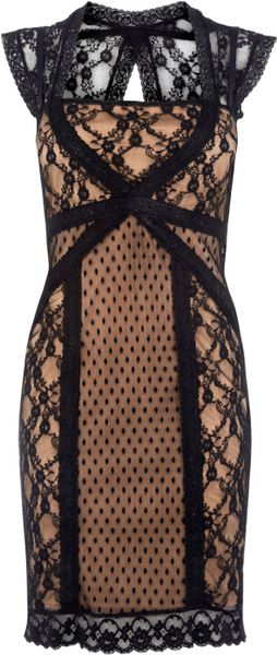 Oasis Spot and Lace Sexy Dress - Lyst