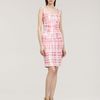 Oscar De La Renta Printed Jacquard Dress in Pink (begonia) - Lyst