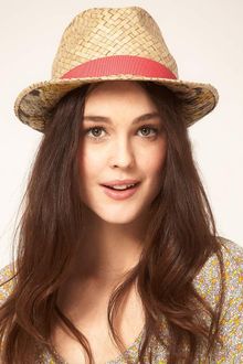 Paul Smith Paul Smith Straw Trilby Hat with Interior Floral Print - Lyst