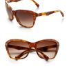 Prada Square Cateye Sunglasses in Brown - Lyst