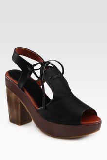 Rachel Comey Leather Slingback Cutout Platform Sandals - Lyst