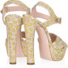 Red Valentino Printed Canvas Platform Sandals in Floral (multicolored) - Lyst