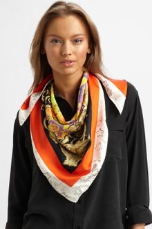 Roberto Cavalli Multiprint Square Silk Scarf - Lyst