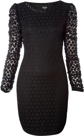 Sodamix Dorothy Crochet Sleeve Dress - Lyst