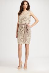 Tadashi Shoji Blouson Lace Dress