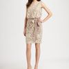 Tadashi Shoji Blouson Lace Dress in Black (sand) - Lyst